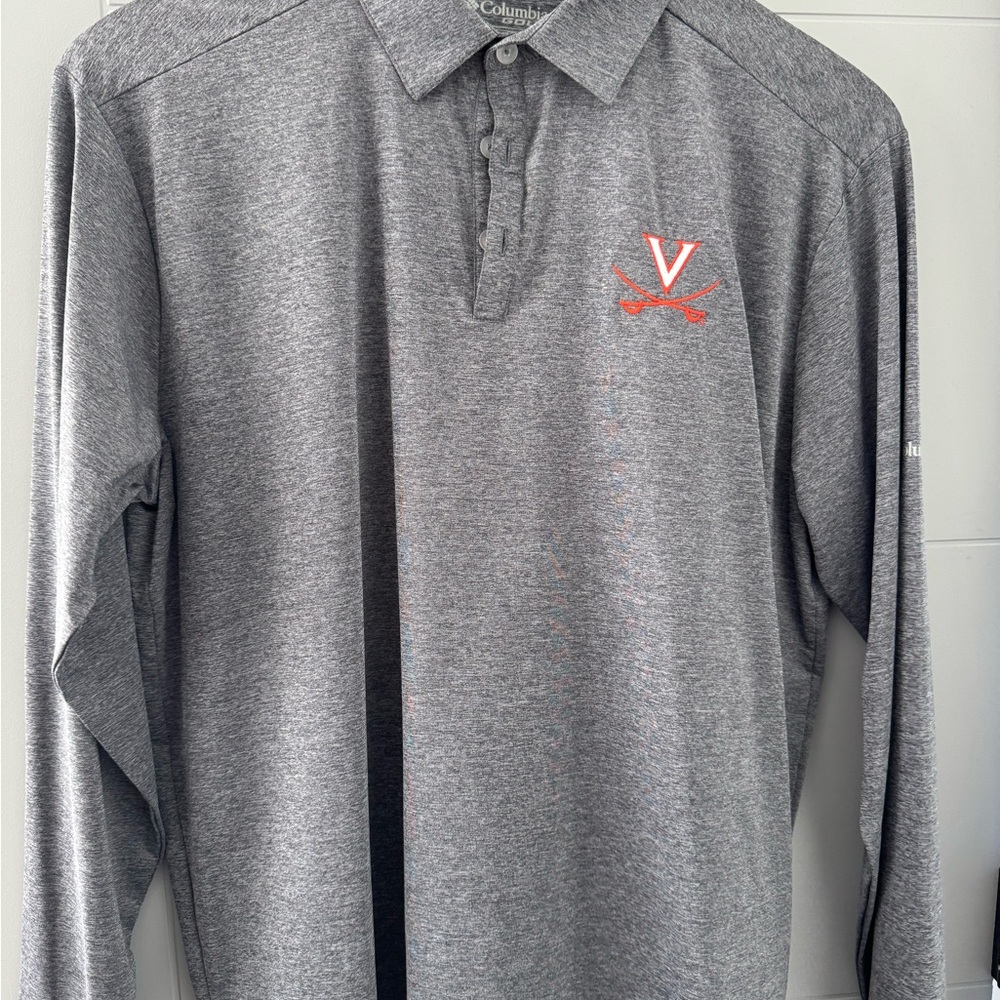 Virginia Cavaliers Columbia Men's Gray Polo Shirt